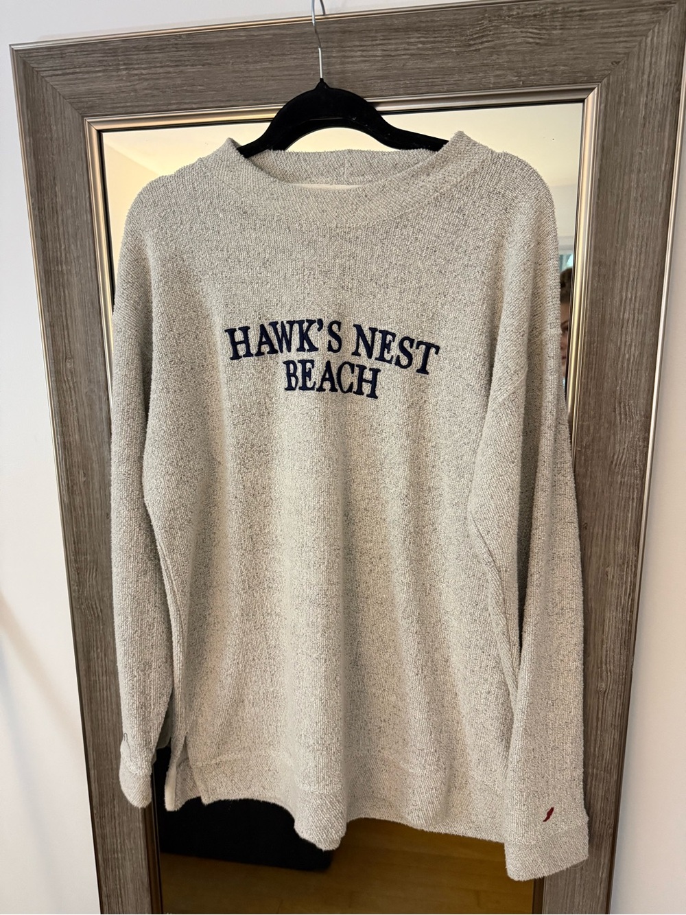 Hawk's Nest Beach Unisex Cream Crewneck Sweater